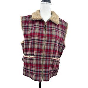 David brooks reversible plaid vest size XL